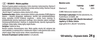 Vitaminas D, NeoLife Vegan D