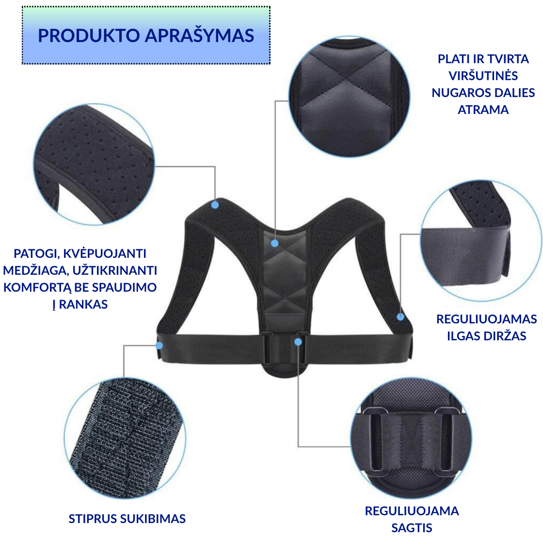 Reguliuojamas laikysenos korektorius – KUPRIUS